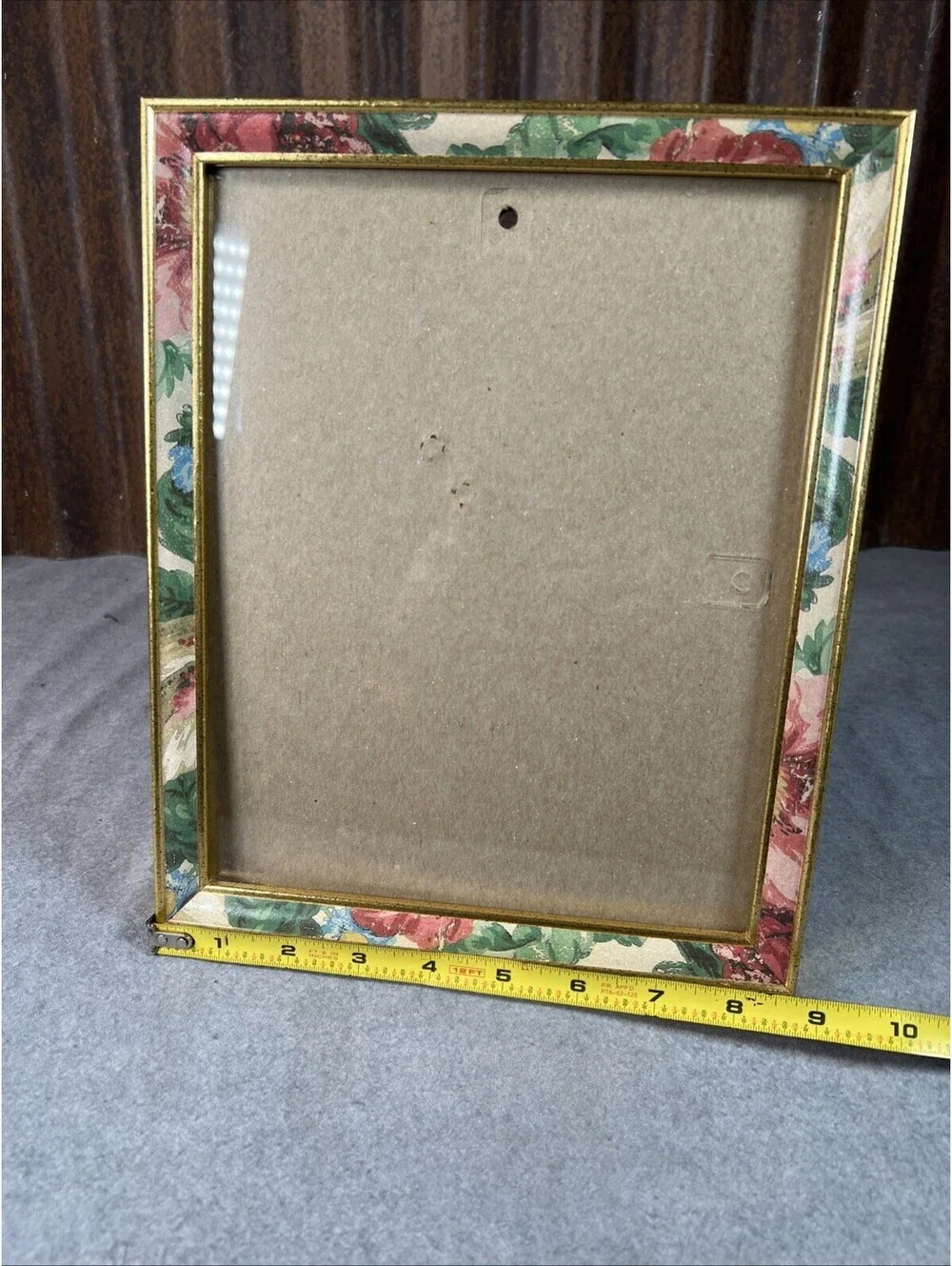 Floral Goldtone Cottagecore Frame Holds 5X7 Photo - 1298-2O